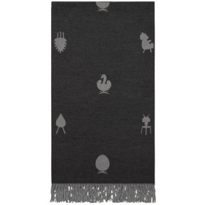 Brainchild Decke 130x170 cm, Grau/Dunkelgrau