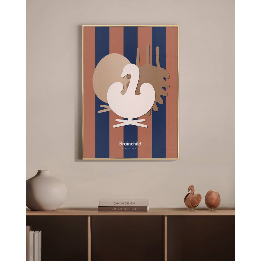 Brainchild Design Ikonen Poster 50x70 cm, Blau