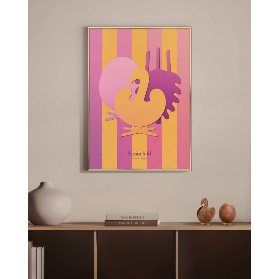 Brainchild Design Ikonen Poster 70x100 cm, Rosa