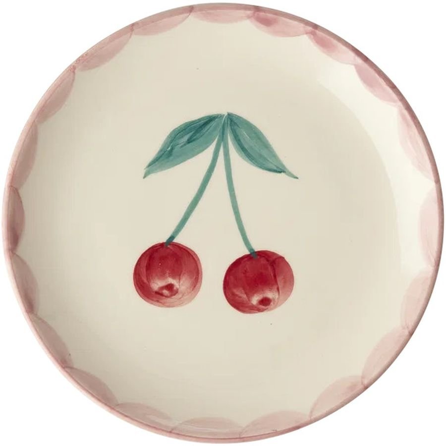 RICE Hand-Painted Teller 15 cm, Cherry