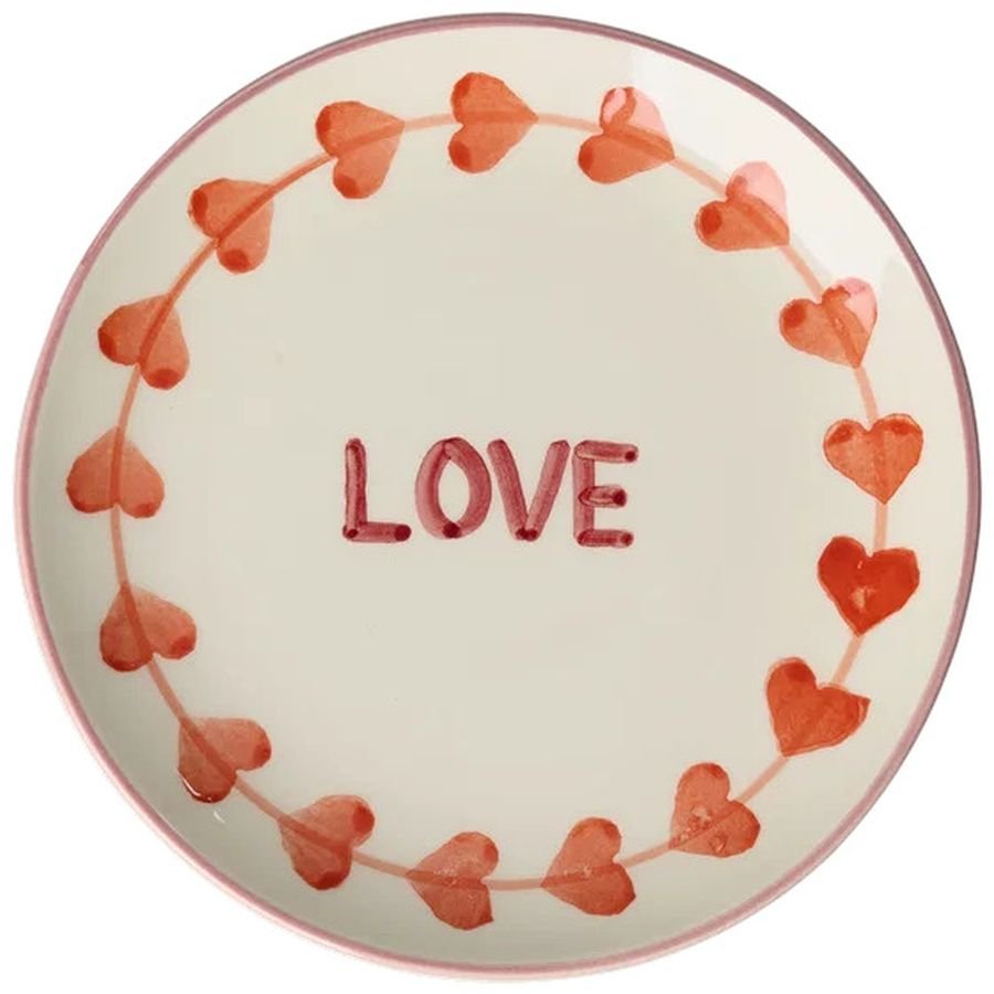 RICE Hand-Painted Teller 15 cm, Love