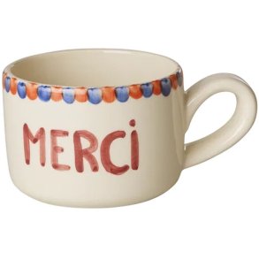RICE Hand-Painted Cappuccino Kop 20 cl, Merci