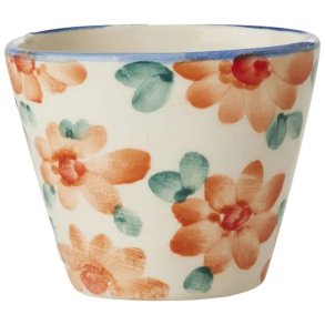 RICE Hand-Painted Espressokop 7 cl, Flowers/Orange