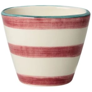 RICE Hand-Painted Espressokop 7 cl, Stripes/Pink