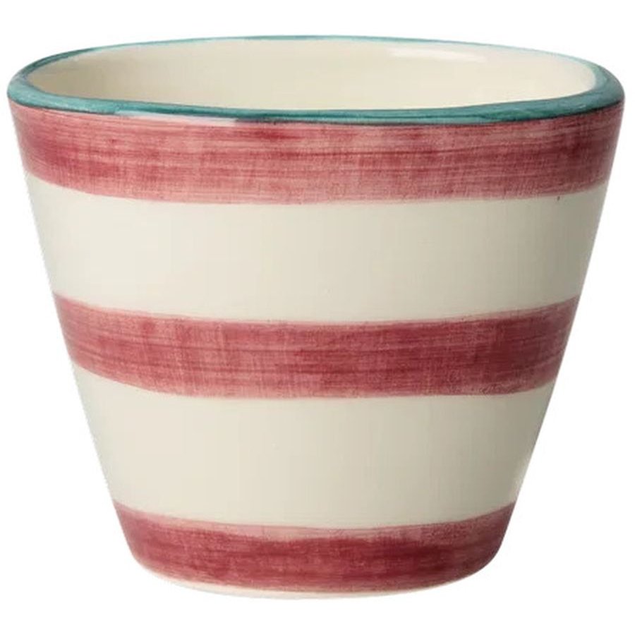 RICE Hand-Painted Espressokop 7 cl, Stripes/Pink