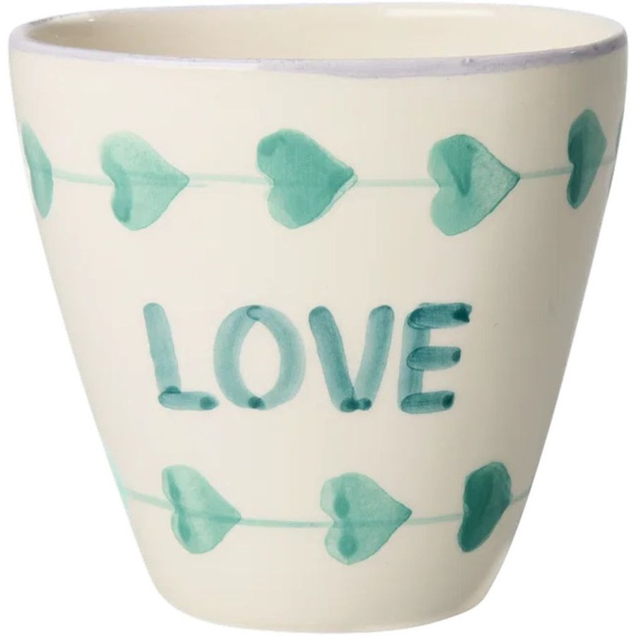 RICE Hand-Painted Krus 30 cl, Love/Gr�n