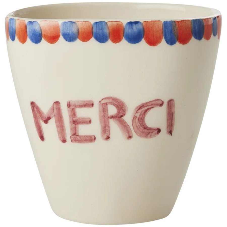 RICE Hand-Painted Krus 30 cl, Merci