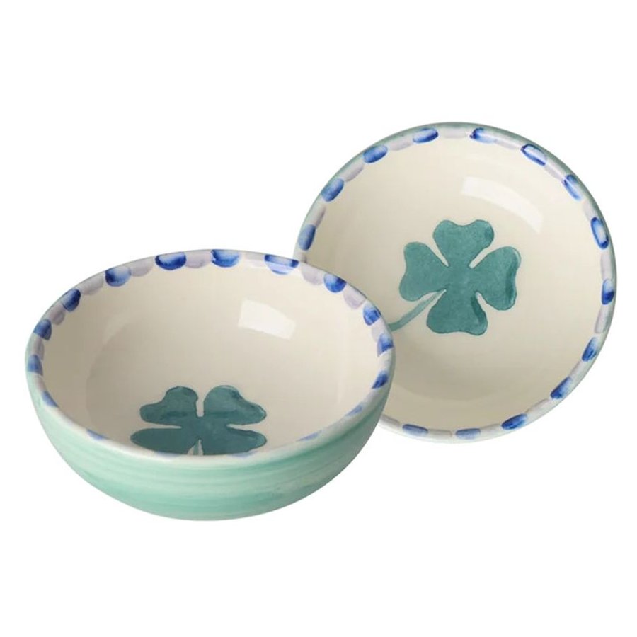 RICE Hand-Painted Sk�l �8 cm, Good Luck Clover