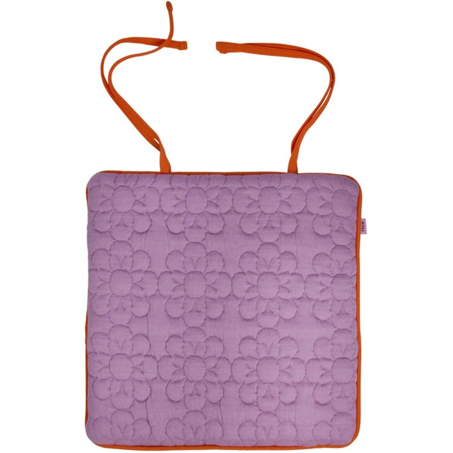 RICE Kissen 40x40 cm, Lila/Orange