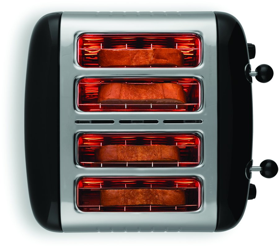 Dualit Lite Toaster 4 Slice, Glnzend Schwarz