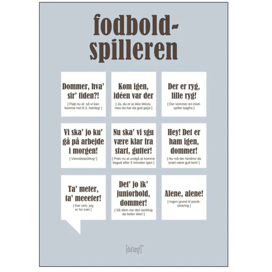 Dialgt Plakat Fodboldspilleren A3, Gr