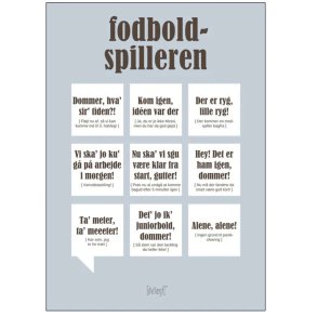 Dialægt Plakat Fodboldspilleren A4, Grå