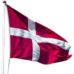 Langkilde & S�n Luksus Dannebrogsflag til 8 m Flagstang
