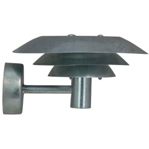 Dyberg Larsen DL25 Udendørs Væglampe 25 cm, Galvaniseret Stål