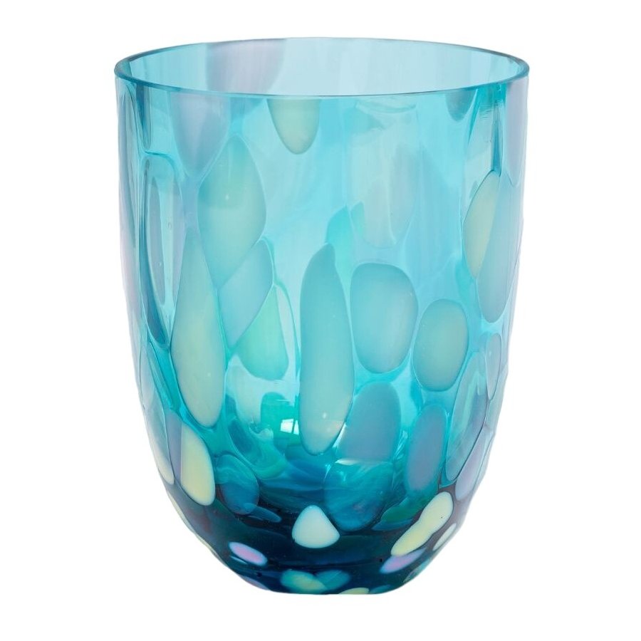 Anna von Lipa Big Confetti Tumbler Trinkglas 25 cl, Aqua/Rosa/Vanilla