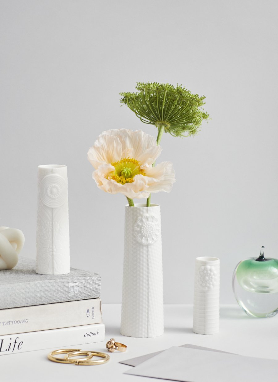 Dottir Nordic Design Pipanella Flower Vase H12.5, cm, Wei