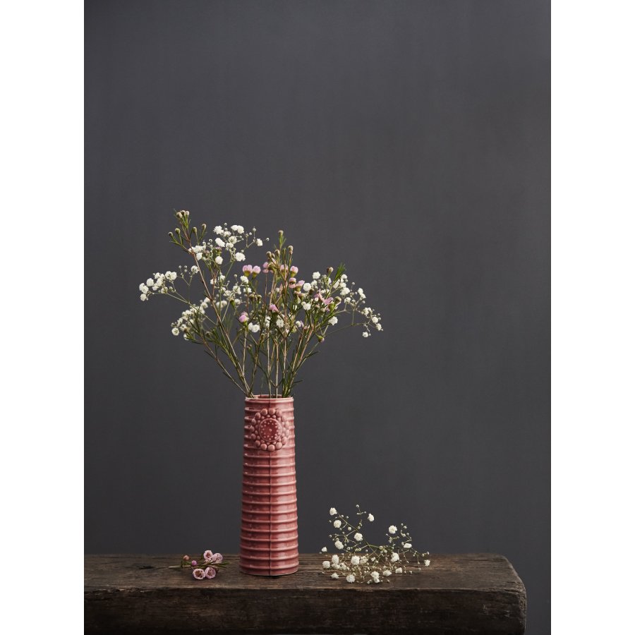 Dottir Nordic Design Pipanella Lines Vase H15 cm, Dusty Rose