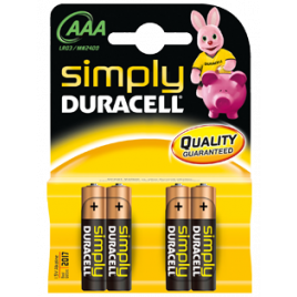 Duracell Batterier AAA Simply 4 stk.