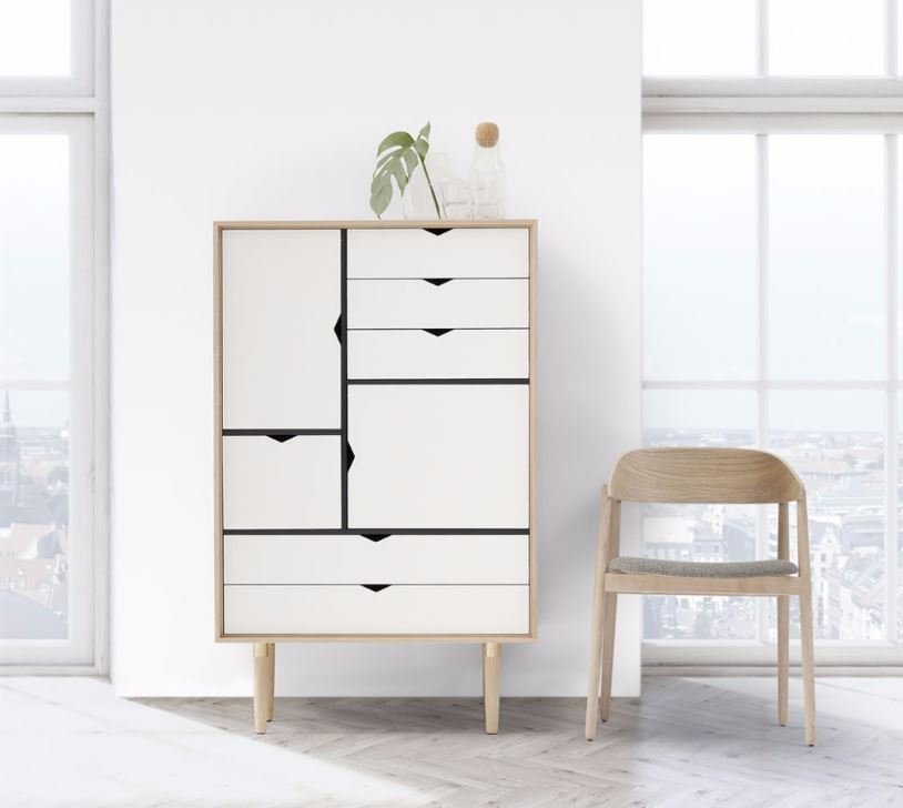 Andersen Furniture S5 skab Hvide fronter, Eg sbe krop