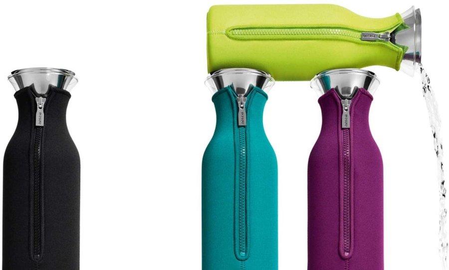 Eva Solo Kleskabskaraffel 1,0 l, Med neoprendragt, black