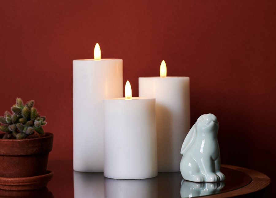 Eledea Bloklys inkl. Fjernbetjening LED 3 stk, Off White