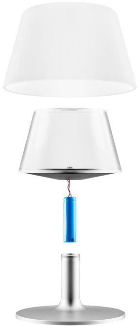 Eva Solo SunLight Tischlampe H15 cm, Wei/Stahl