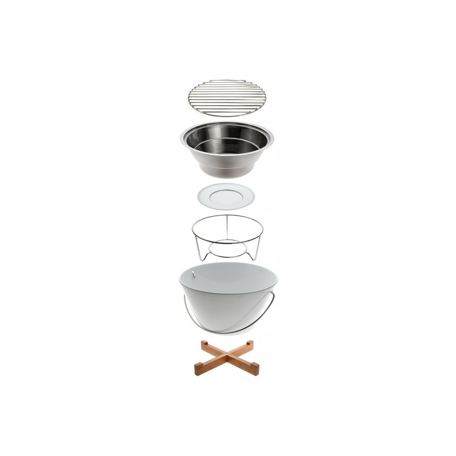 Eva Solo Bordgrill 30 cm, Porceln/Rustfrit Stl