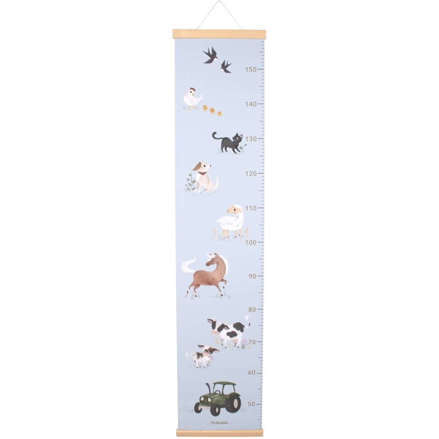 FILIBABBA Hhenmesser Bauernhoftiere 122 cm, Blau