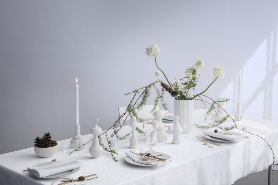 Georg Jensen Damask Dug FINNSDOTTIR White 140x310 cm