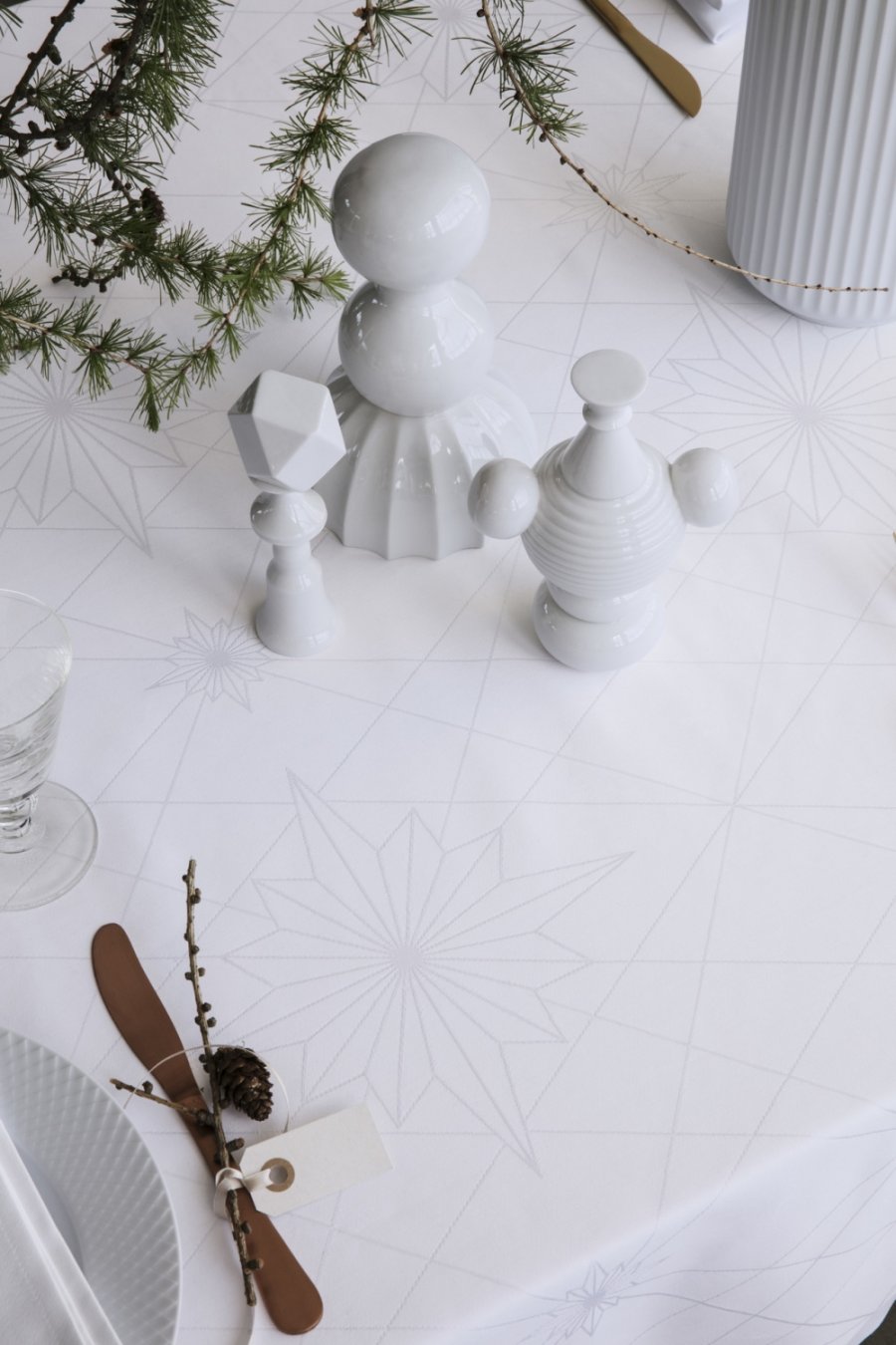 Georg Jensen Damask Dug FINNSDOTTIR White 140x310 cm