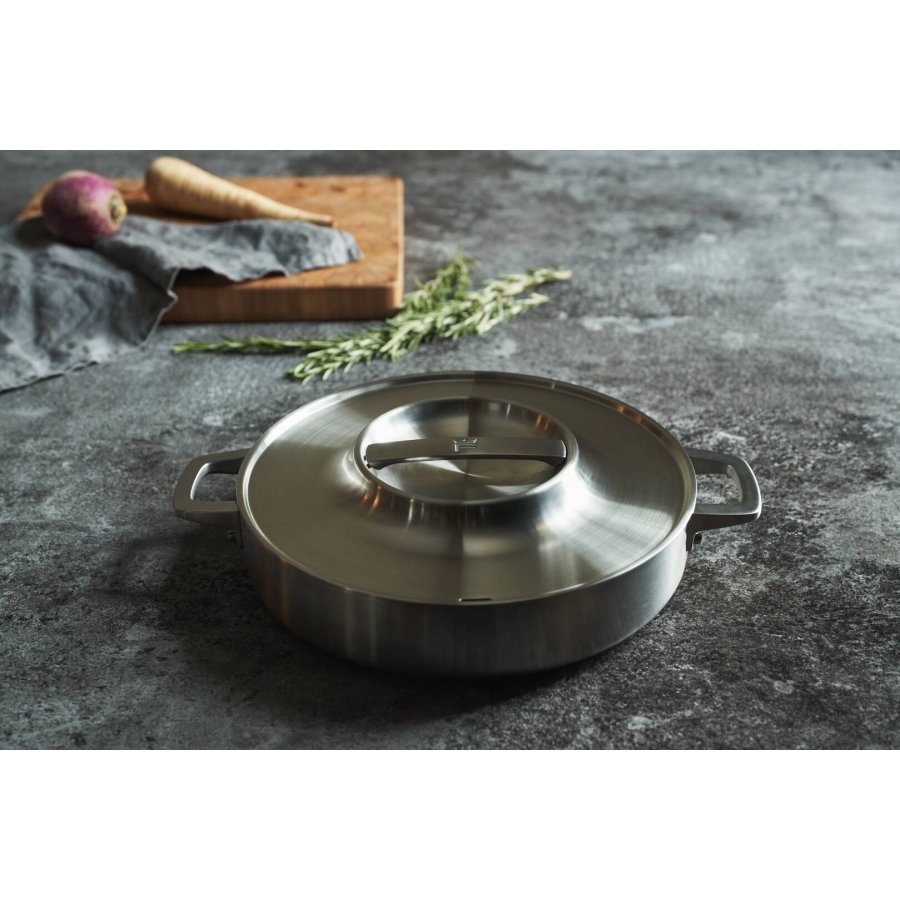Fiskars Norden Steel Bratpfanne mit Deckel 28 cm
