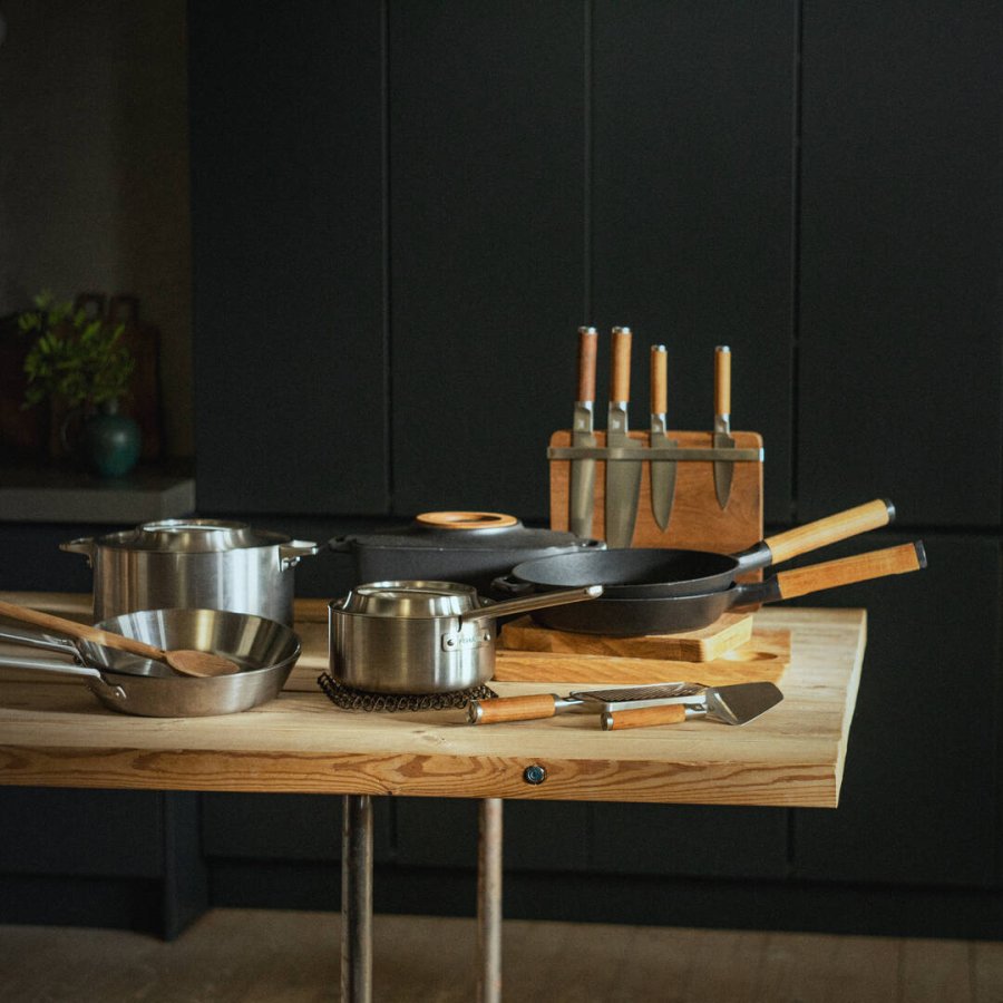 Fiskars Norden Steel Bratpfanne mit Deckel 28 cm