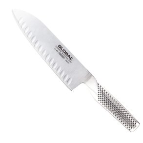 Global G-80 Santoku Kniv Olivenslebet 18 cm, Stl
