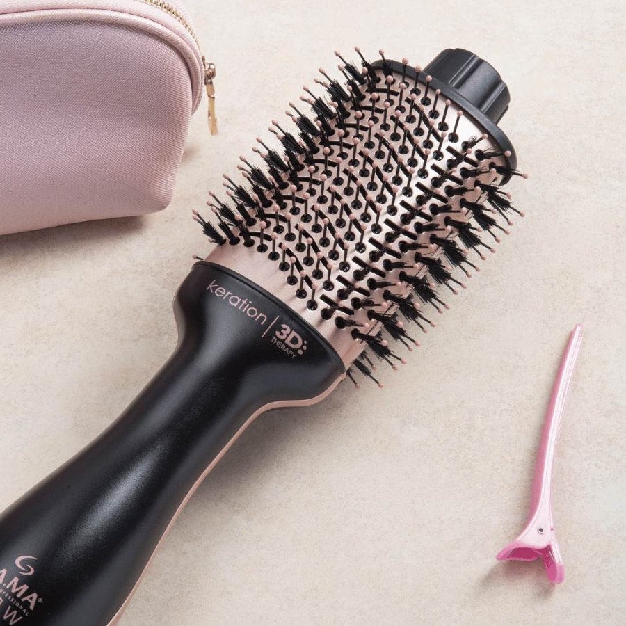GA.MA Professional Keration Hrbrste, Sort/Pink