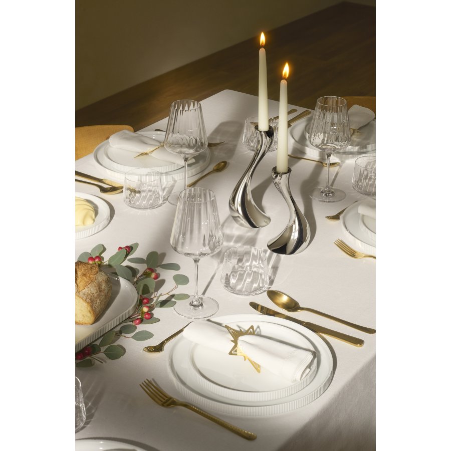 Georg Jensen Stern Serviettenring/Tischkartenhalter 2er Set, Vergoldet