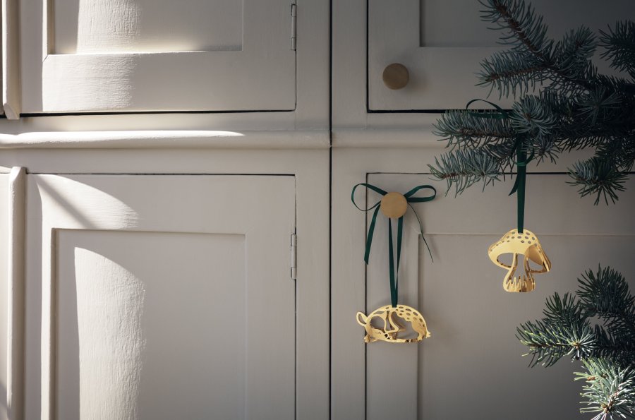 Georg Jensen Juleornament Svamp 2023, Guldbelagt