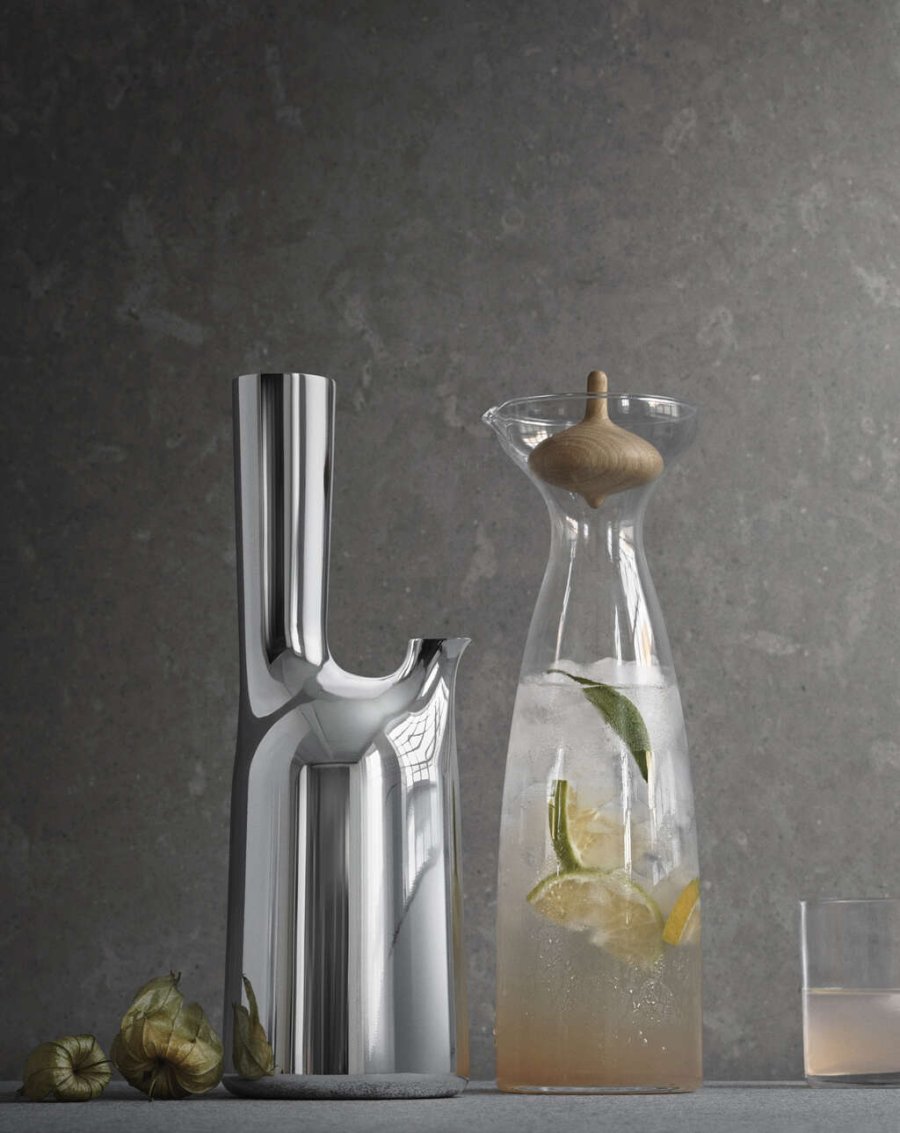 Georg Jensen Alfredo Glaskaraffe 1 L, Eiche