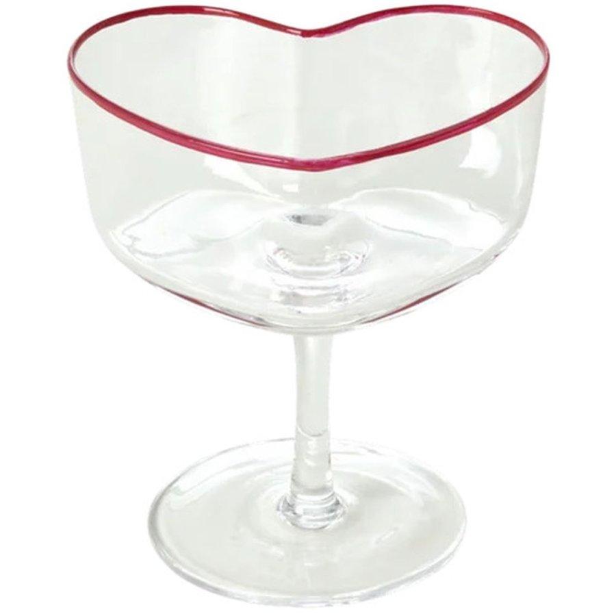 RICE Heart Champagnerschale 20 cl, Rot