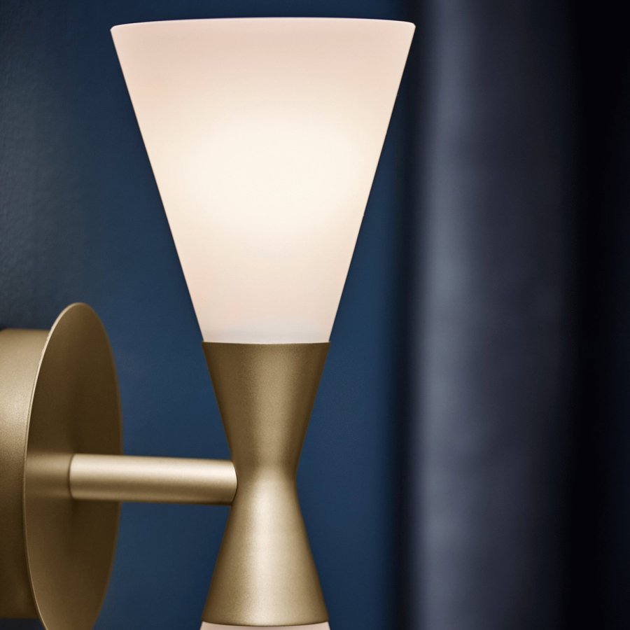 Herstal Harlekin Duo V�glampe 32 cm, Messing