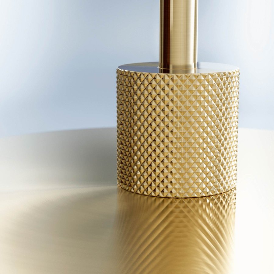 Herstal Gil il Grande Tischlampe H37 cm, Messing/Opalglas