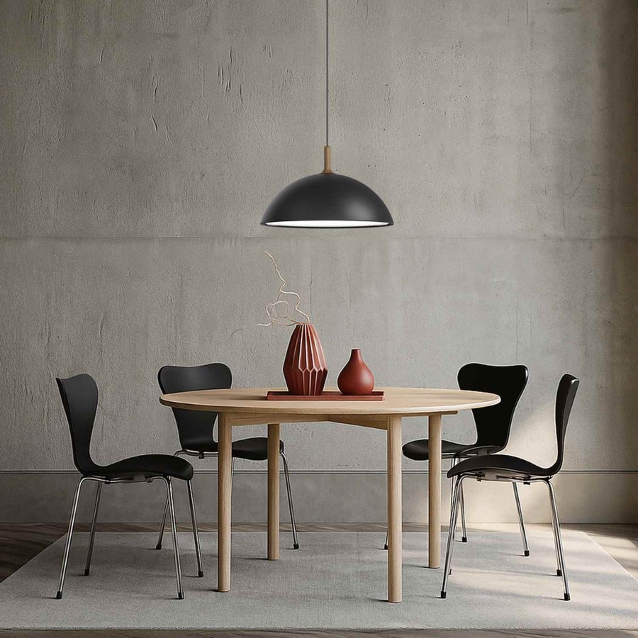 Herstal Bowl Pendel �59,2 cm, Mat Sort