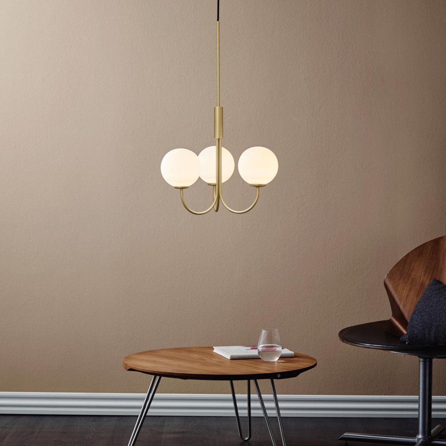 Herstal Ballon Lysekrone �45 cm, Messing