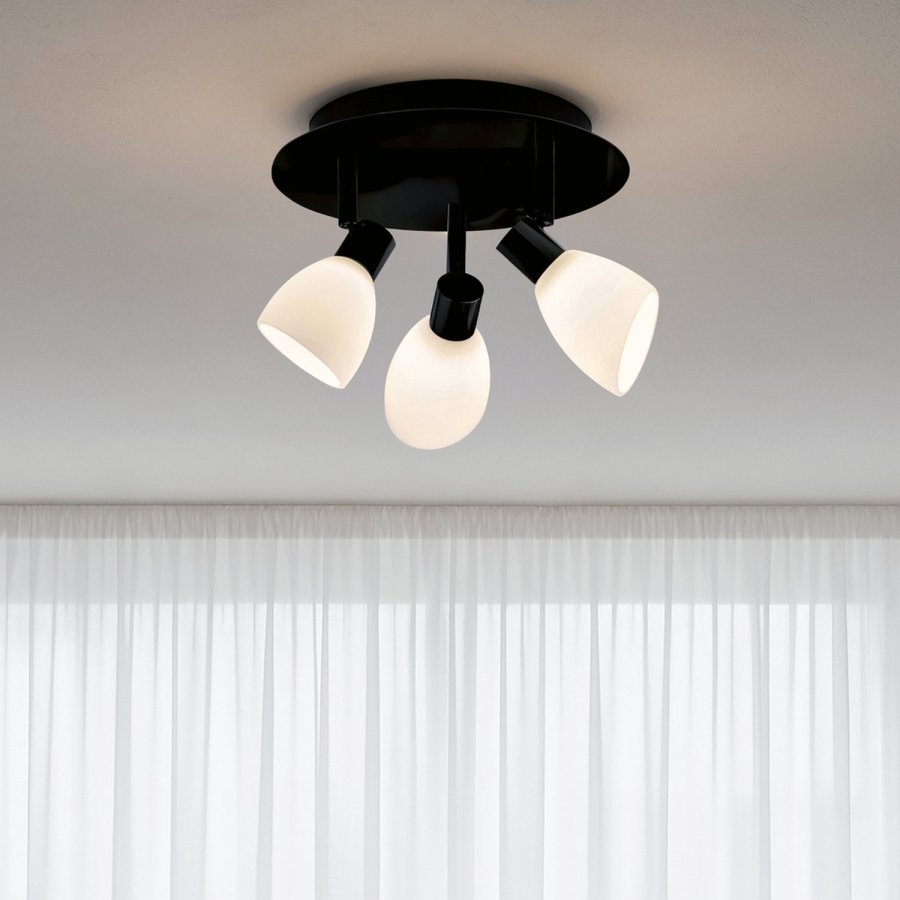 Herstal Cut Deckenstrahler, Schwarz/Opal