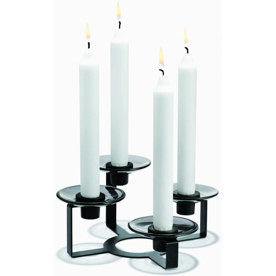 Holmegaard LUMI Lysestage, 4-armet, sort