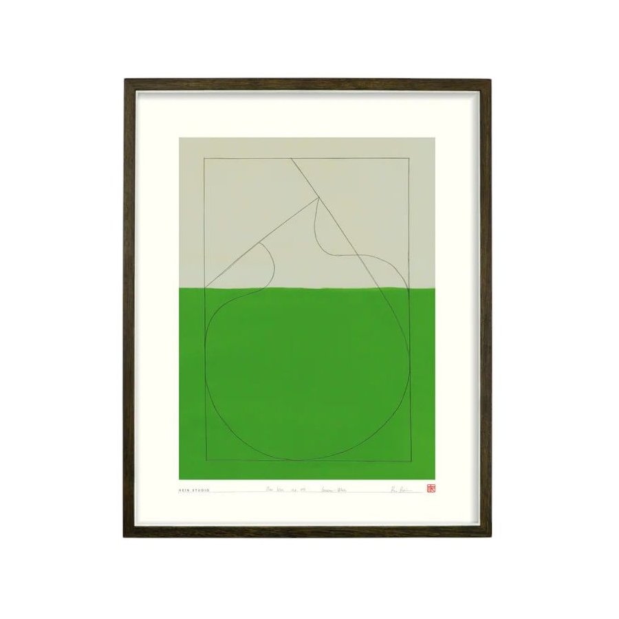 Hein Studio Art Print Collection 2038 One Line no. 03 40x50 cm, Gr�n/Sand