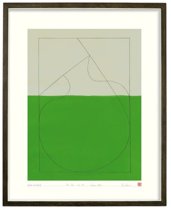 Hein Studio Art Print Collection 2038 One Line no. 03 40x50 cm, Gr�n/Sand