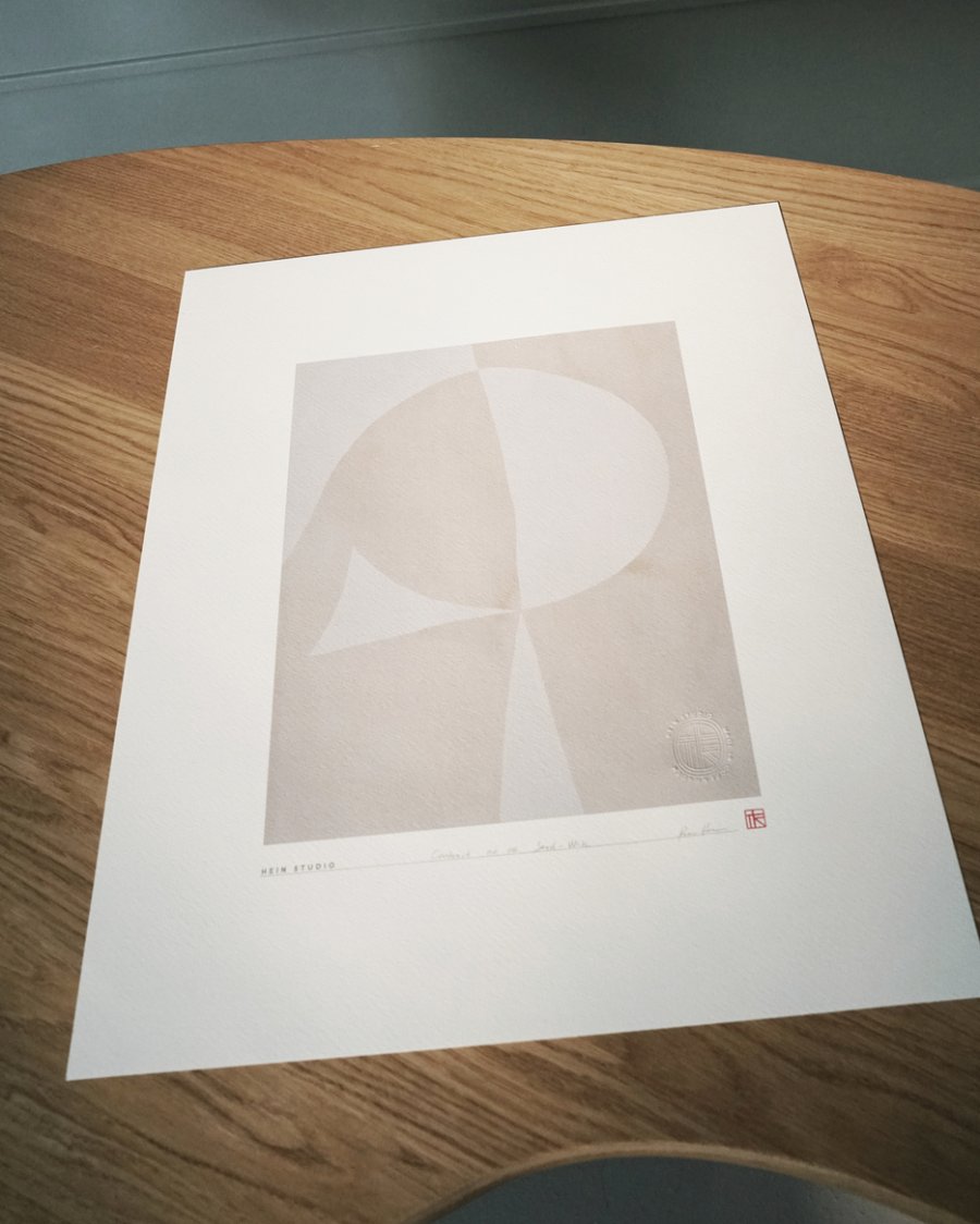 Hein Studio Art Print Collection 2027 Contrast no. 06 40x50cm, Sand/Hvid