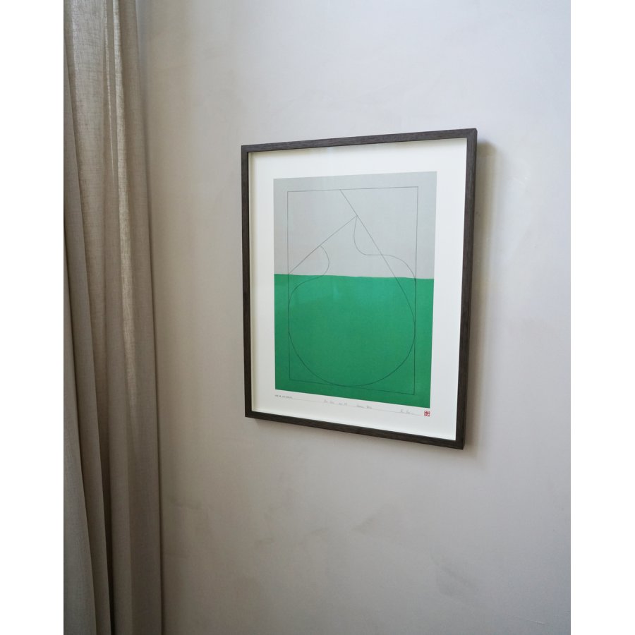 Hein Studio Art Print Collection 2038 One Line Nr. 03 40x50 cm, Grn/Sand