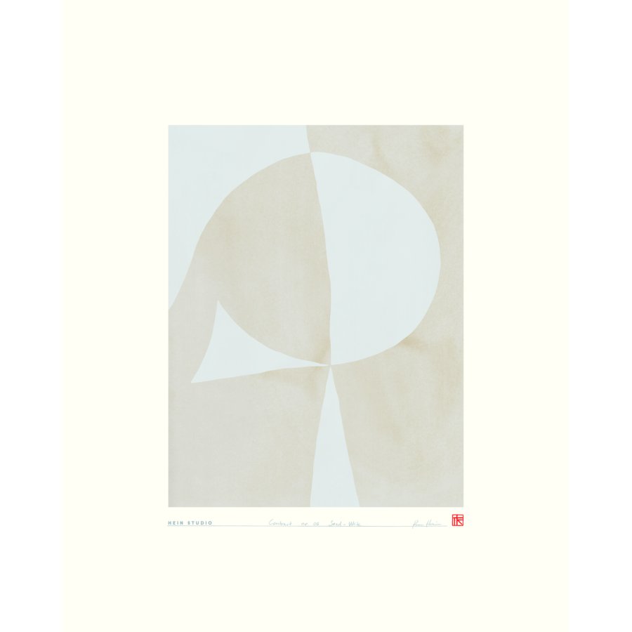 Hein Studio Art Print Collection 2027 Contrast no. 06 40x50cm, Sand/Hvid
