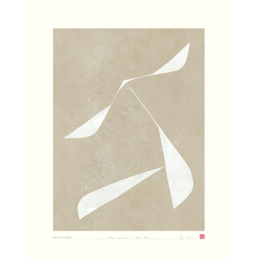 Hein Studio Art Print Collection 2034 Move Nr. 10 40x50 cm, Sand/Wei